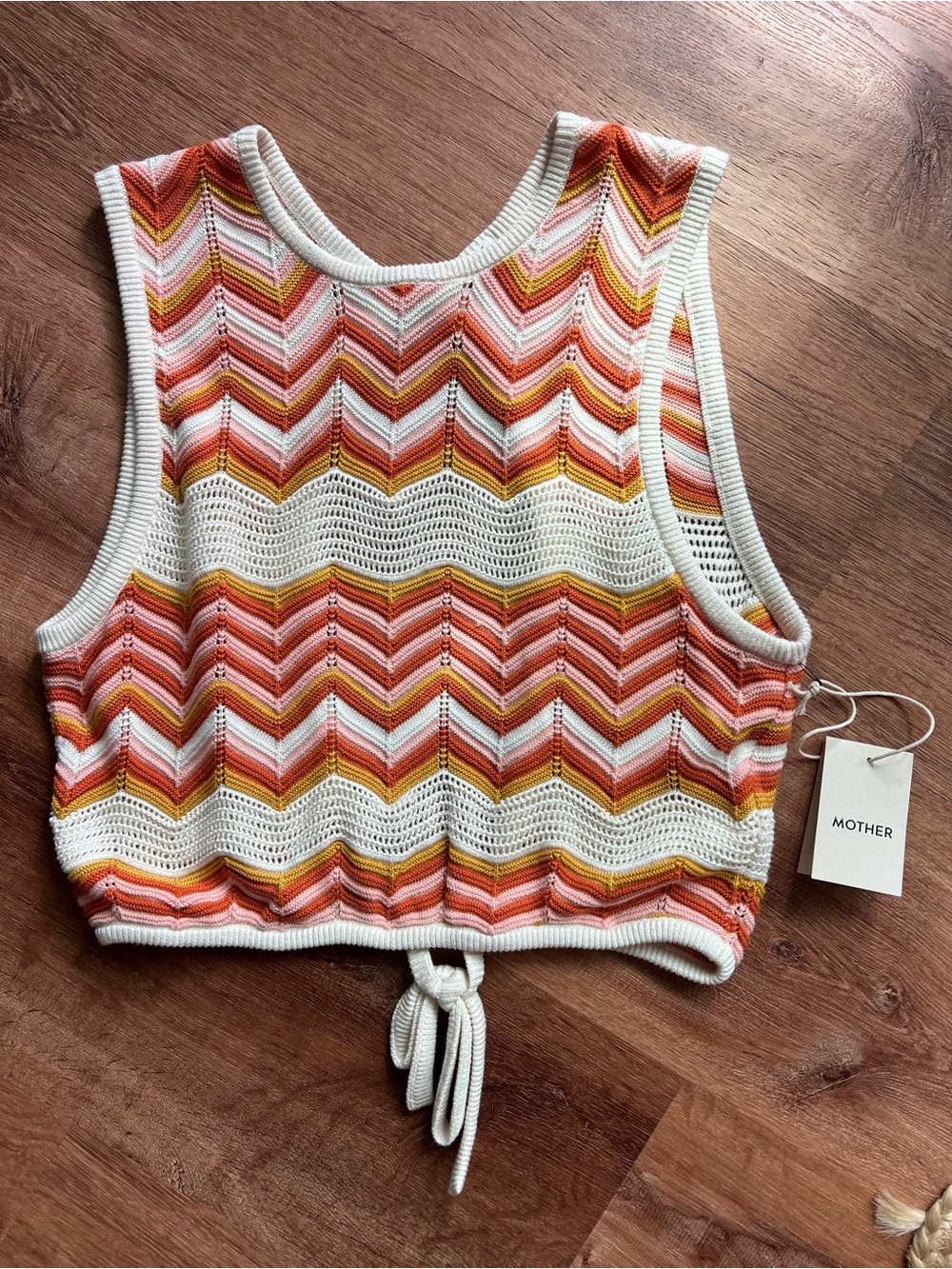 MOTHER Chevron Tank Top Size XL NWT RT $295 ASO Taylor Swift Lavender Haze MV